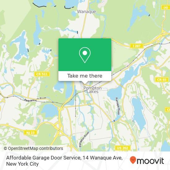 Affordable Garage Door Service, 14 Wanaque Ave map
