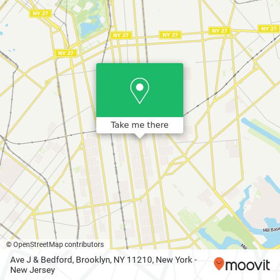 Ave J & Bedford, Brooklyn, NY 11210 map