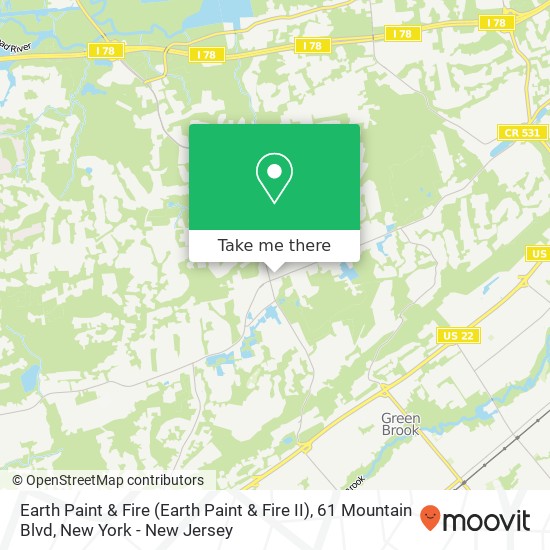 Earth Paint & Fire (Earth Paint & Fire II), 61 Mountain Blvd map