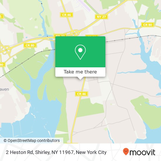 Mapa de 2 Heston Rd, Shirley, NY 11967