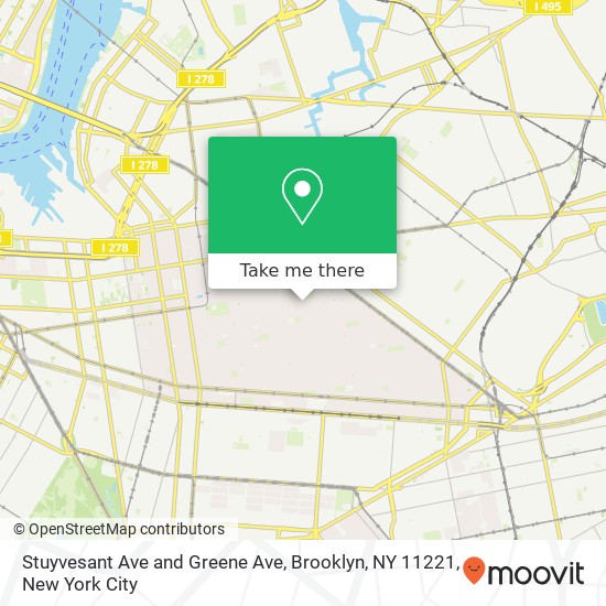 Stuyvesant Ave and Greene Ave, Brooklyn, NY 11221 map