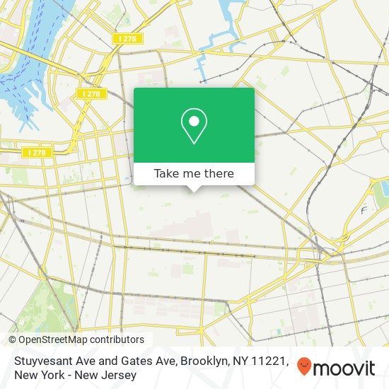 Stuyvesant Ave and Gates Ave, Brooklyn, NY 11221 map