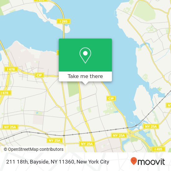 Mapa de 211 18th, Bayside, NY 11360