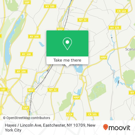 Mapa de Hayes / Lincoln Ave, Eastchester, NY 10709