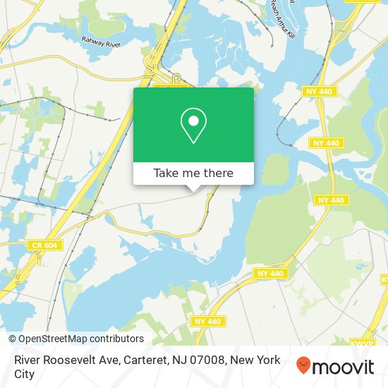 River Roosevelt Ave, Carteret, NJ 07008 map