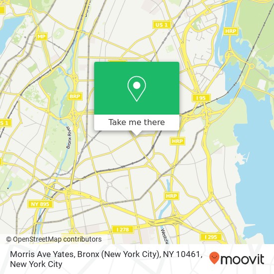 Morris Ave Yates, Bronx (New York City), NY 10461 map
