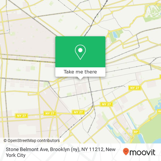 Stone Belmont Ave, Brooklyn (ny), NY 11212 map