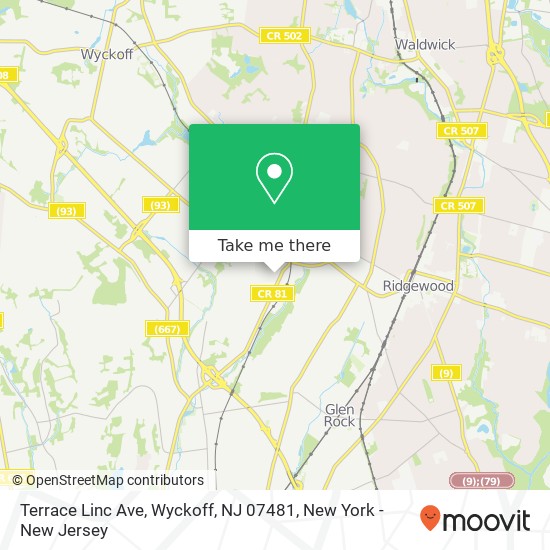 Terrace Linc Ave, Wyckoff, NJ 07481 map