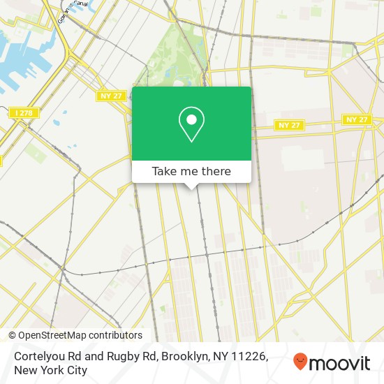 Cortelyou Rd and Rugby Rd, Brooklyn, NY 11226 map