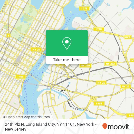 Mapa de 24th Plz N, Long Island City, NY 11101