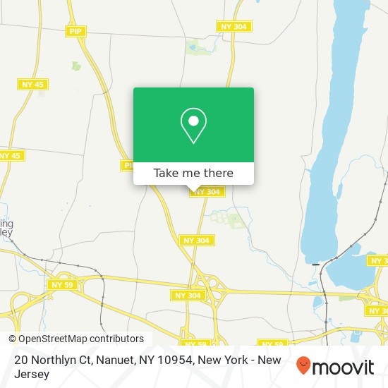 Mapa de 20 Northlyn Ct, Nanuet, NY 10954