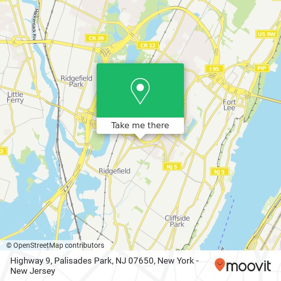 Mapa de Highway 9, Palisades Park, NJ 07650