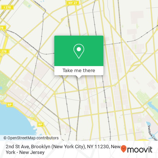 Mapa de 2nd St Ave, Brooklyn (New York City), NY 11230