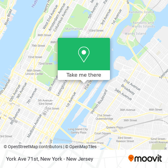 York Ave 71st map