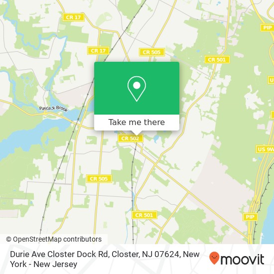 Durie Ave Closter Dock Rd, Closter, NJ 07624 map