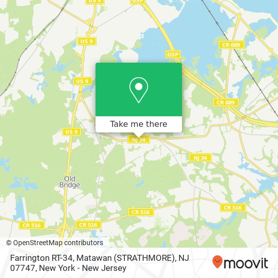 Farrington RT-34, Matawan (STRATHMORE), NJ 07747 map