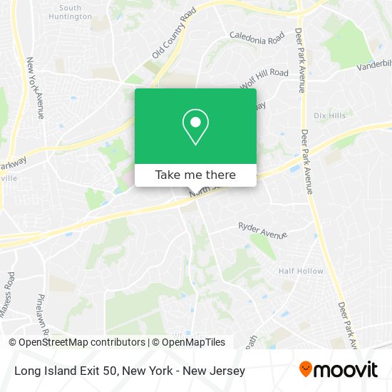 Mapa de Long Island Exit 50