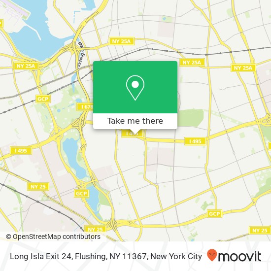 Long Isla Exit 24, Flushing, NY 11367 map