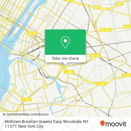 Mapa de Midtown Brooklyn Queens Expy, Woodside, NY 11377