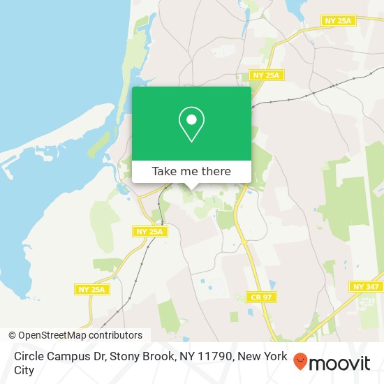 Mapa de Circle Campus Dr, Stony Brook, NY 11790