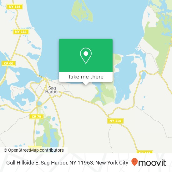 Mapa de Gull Hillside E, Sag Harbor, NY 11963
