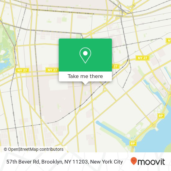 Mapa de 57th Bever Rd, Brooklyn, NY 11203