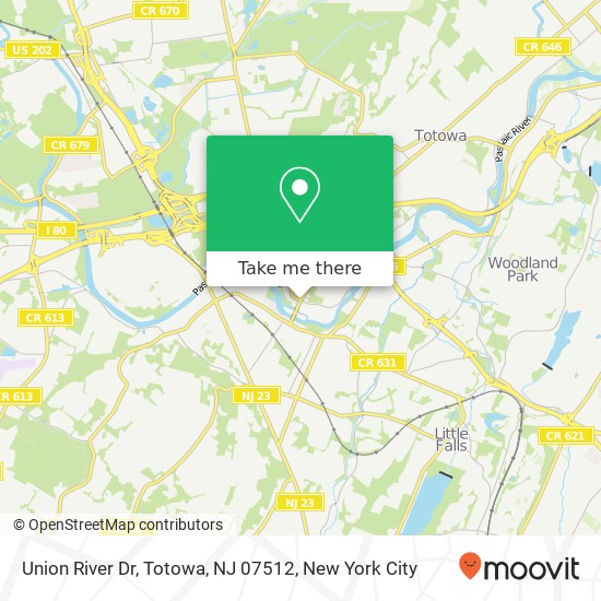 Mapa de Union River Dr, Totowa, NJ 07512