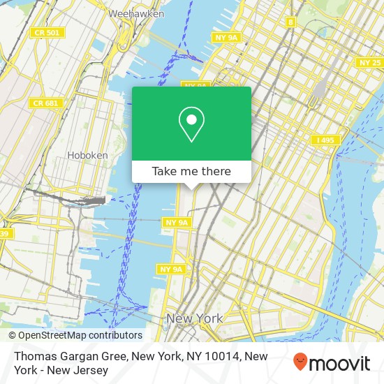 Mapa de Thomas Gargan Gree, New York, NY 10014