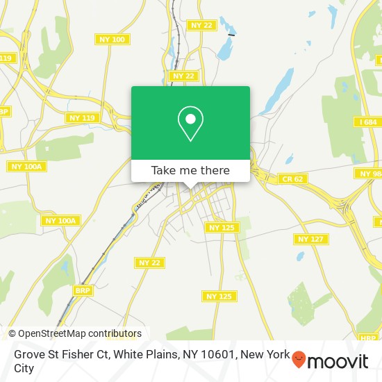 Grove St Fisher Ct, White Plains, NY 10601 map