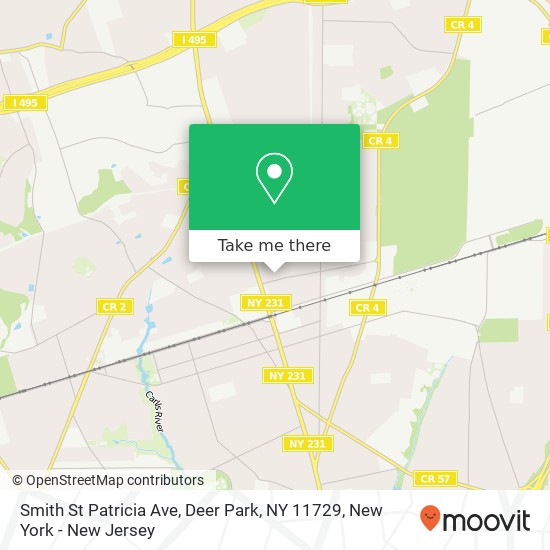 Mapa de Smith St Patricia Ave, Deer Park, NY 11729