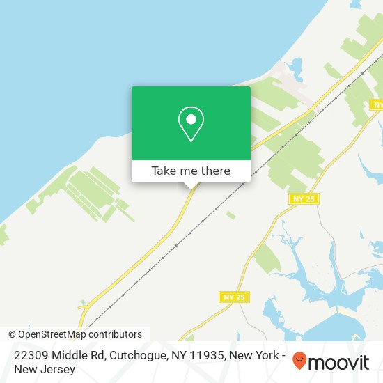 Mapa de 22309 Middle Rd, Cutchogue, NY 11935