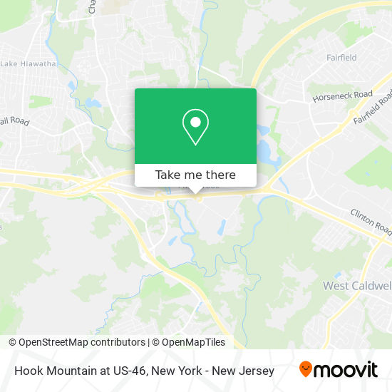 Hook Mountain at US-46 map