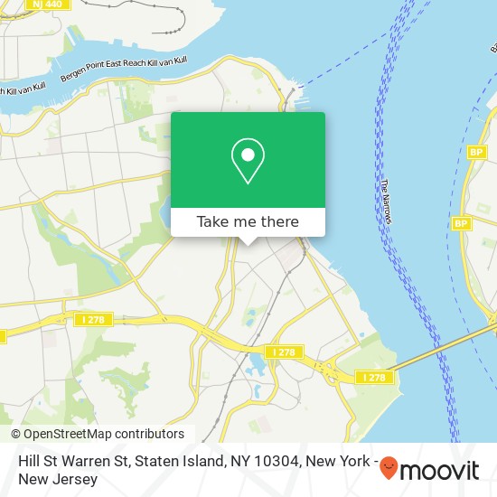 Mapa de Hill St Warren St, Staten Island, NY 10304