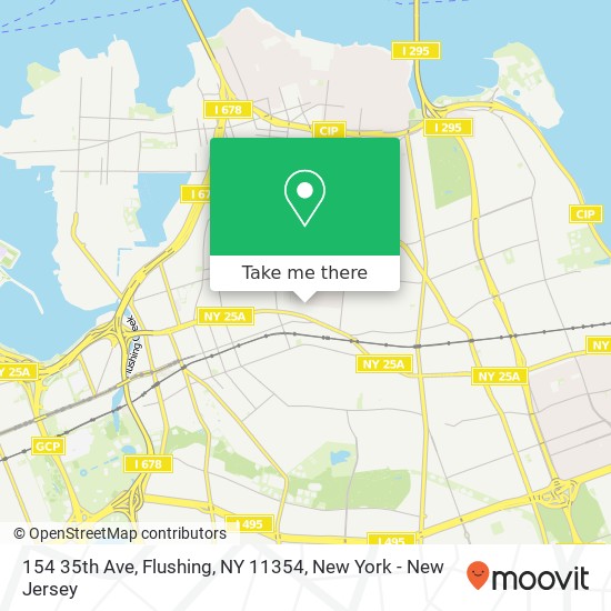 Mapa de 154 35th Ave, Flushing, NY 11354