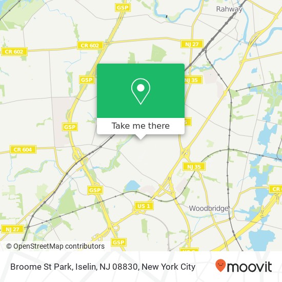 Broome St Park, Iselin, NJ 08830 map