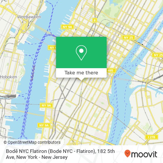 Bodē NYC Flatiron (Bode NYC - Flatiron), 182 5th Ave map
