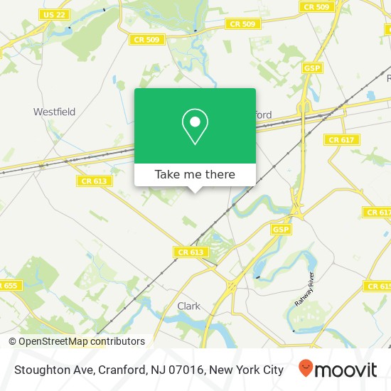 Stoughton Ave, Cranford, NJ 07016 map