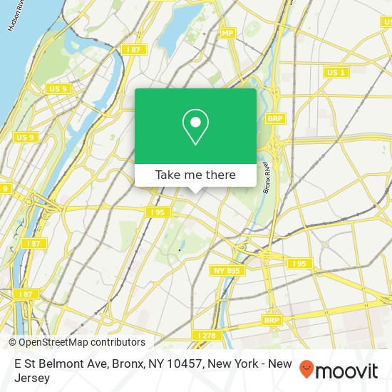E St Belmont Ave, Bronx, NY 10457 map