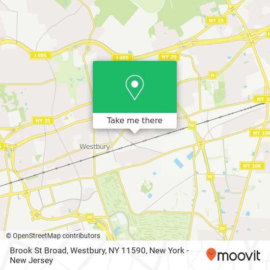 Mapa de Brook St Broad, Westbury, NY 11590