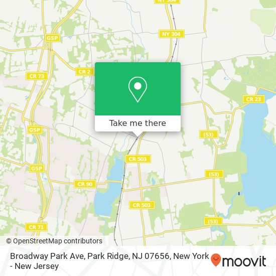 Broadway Park Ave, Park Ridge, NJ 07656 map