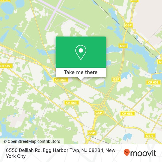 6550 Delilah Rd, Egg Harbor Twp, NJ 08234 map