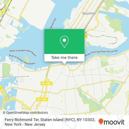 Mapa de Ferry Richmond Ter, Staten Island (NYC), NY 10302
