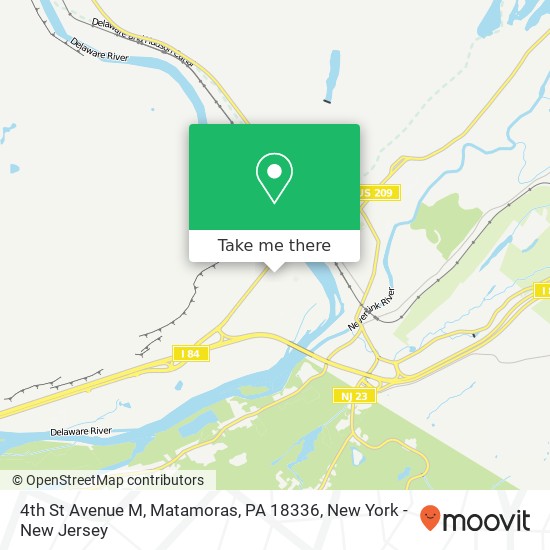 4th St Avenue M, Matamoras, PA 18336 map