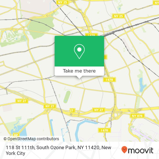 118 St 111th, South Ozone Park, NY 11420 map