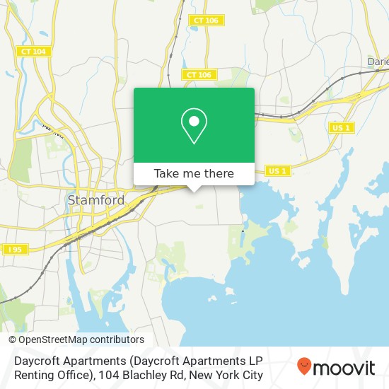 Mapa de Daycroft Apartments (Daycroft Apartments LP Renting Office), 104 Blachley Rd