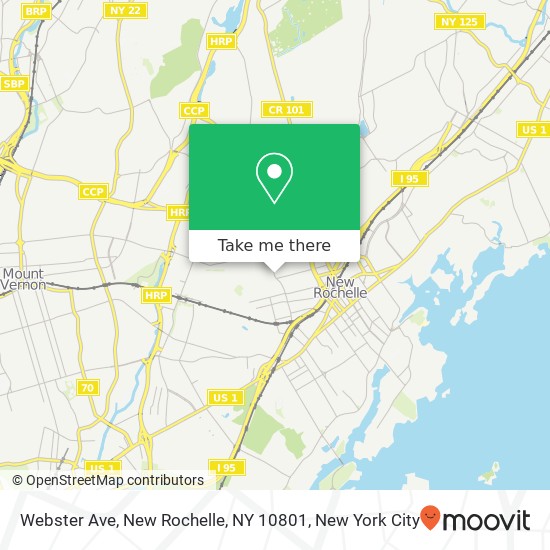 Webster Ave, New Rochelle, NY 10801 map