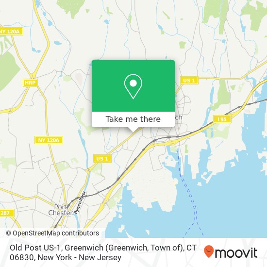 Mapa de Old Post US-1, Greenwich (Greenwich, Town of), CT 06830