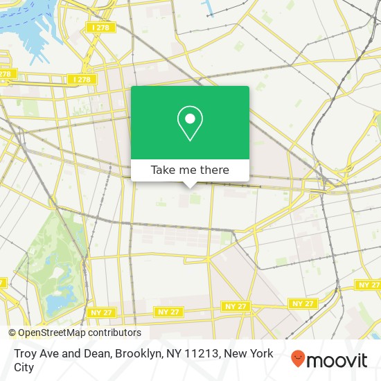 Troy Ave and Dean, Brooklyn, NY 11213 map