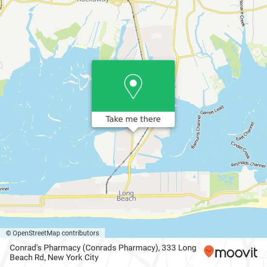 Mapa de Conrad's Pharmacy (Conrads Pharmacy), 333 Long Beach Rd