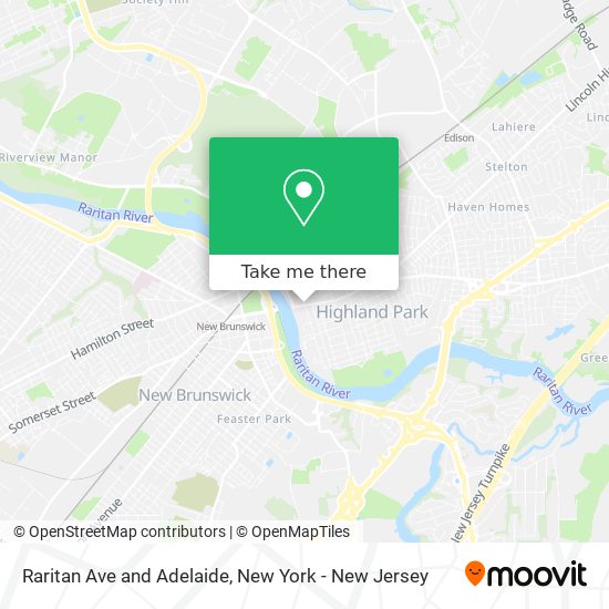 Raritan Ave and Adelaide map